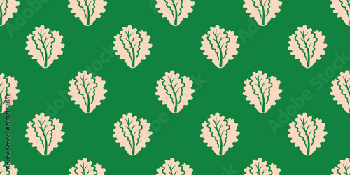 lettuce cartoon seamless pattern for wallpaper or design element.	
