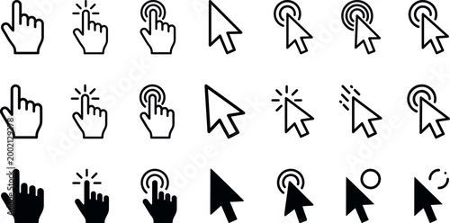 Canvastavla Mouse Cursor Pointer Icon Set