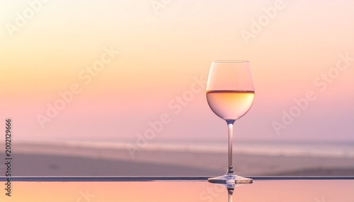 Luxury Sunset Drink Glass in Minimal Desert Setting