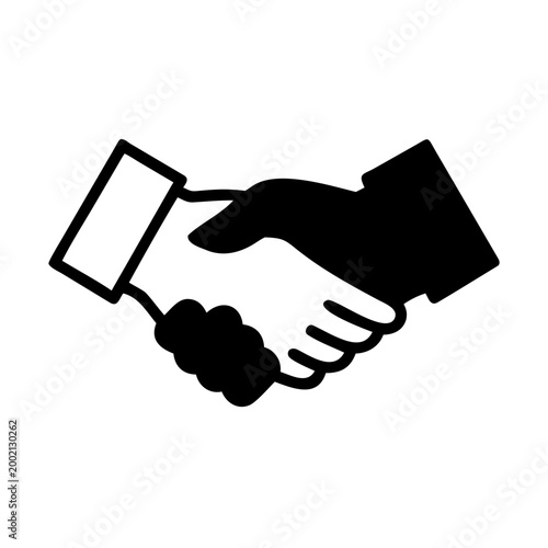 Deal outline icon vector, isolated on transparent background, business and finance concept.