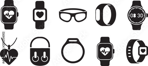 Assortment of Smart Devices and Health Trackers smartwatch
