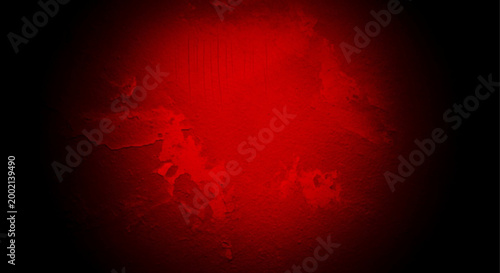 Tableau sur toile Grungy textured wall with red lighting boled effect