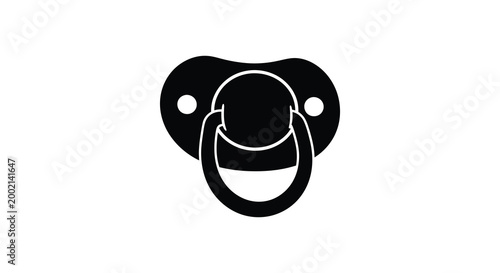 pacifier silhouette on white background high quality professional detailed modern elegant
