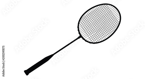 badminton racket silhouette high quality professional detailed modern elegant stylish clean