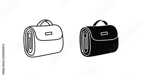 rolled bag silhouette with handle and strap high quality professional detailed