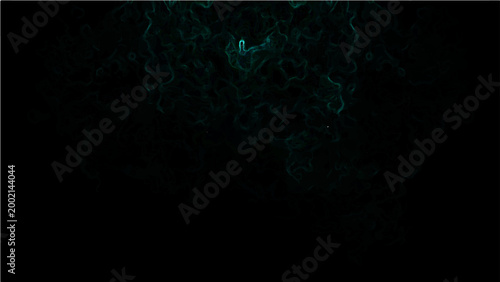Quadro su tela Abstract Vector teal smoke against black background, evoking mystery and darkness, perfect for texture or backdrop
