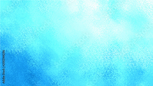 Abstract Vector watercolor wash background of a vivid aqua blue color with gradient effect on light surface and artistic painting design.