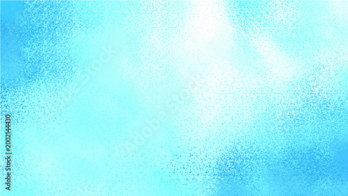 Abstract Vector Watercolor painting with shades of cyan and azure colors blending smoothly creating ethereal effect and soft gradient background.