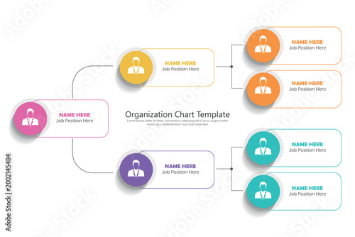 Modern process flow diagram template. Flat infographic, easy to use for your website or presentation.