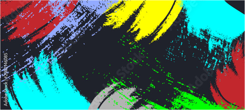 Dynamic diagonal blue brush stroke banner background. Hand drawn vector grainy brush stroke texture. abstract grunge background with grunge effect
