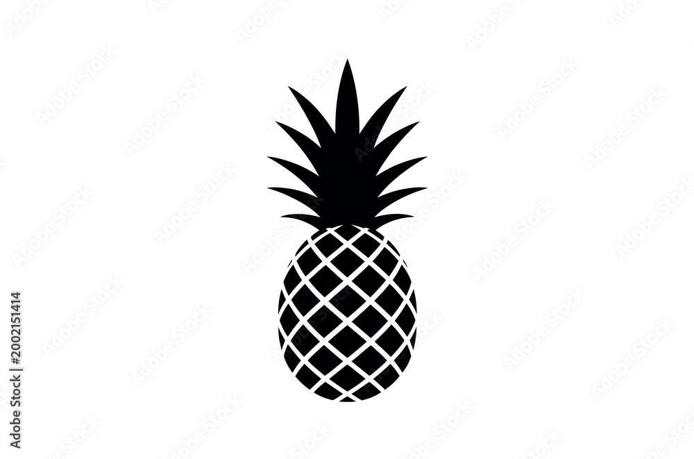 Obraz premium tropical fruit pineapple clipart
