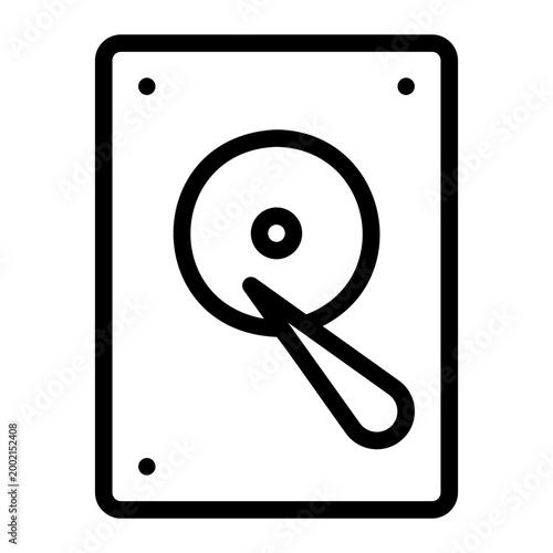 hard disk line icon