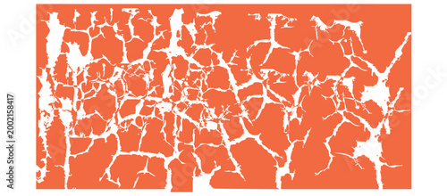 Photography Abstract orange and white crackle texture design