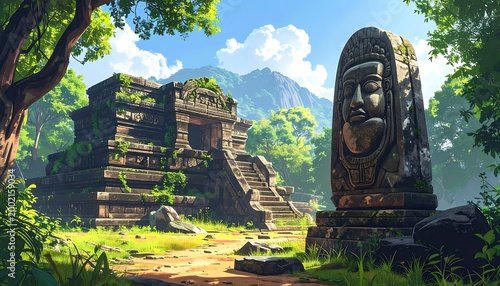 Jungle temple ruins