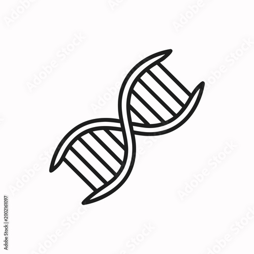 Genetic DNA Helix Outline Vector
