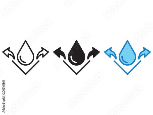 Water repellent droplet vector graphic illustration design