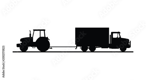 tractor towing truck silhouette high quality professional detailed modern elegant stylish clean crisp vibrant colorful digital creative innovative contemporary premium stunning