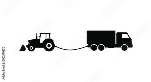 tractor towing truck silhouette high quality professional detailed modern elegant stylish clean crisp vibrant colorful digital creative innovative contemporary premium stunning