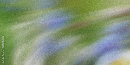 Konstfotografi A green background with blue and white swirling patterns and textures