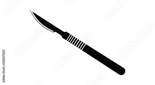 scalpel silhouette on white background high quality professional detailed modern elegant