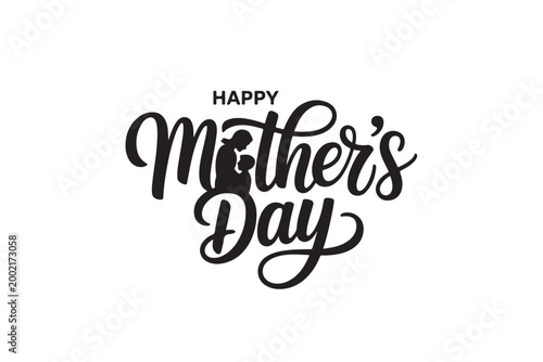 Happy Mother’s Day Elegant Calligraphy Typography