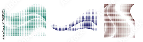 Abstract wavy gradient mesh backgrounds in soft pastel tones. Fluid flowing lines create depth and motion for modern branding web headers and posters. Clean vector set with smooth texture and elegant 