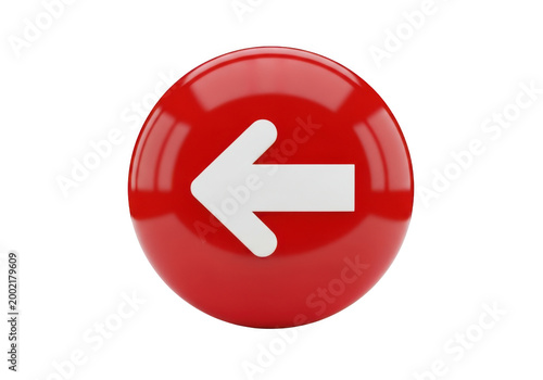 Free Download Red back arrow icon on circular button - GFXLoad
