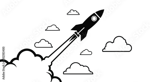 planet with rings silhouette on white background