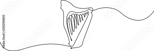 Simple harp musical instrument vector illustration Vector