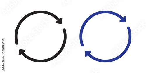 Refresh icon symbol for apps and websites. Reload sign and symbol. Update icon.