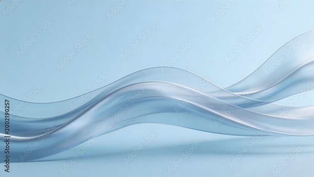 Obraz premium Abstract flowing blue ribbon