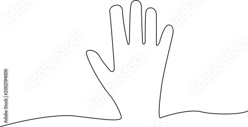 Hand giving peace sign gesture with arm Vector