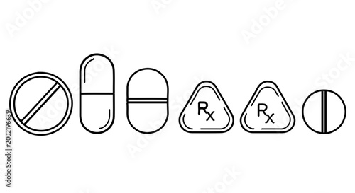 Various pills and capsules