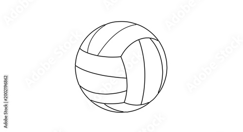 Volleyball ball line art icon
