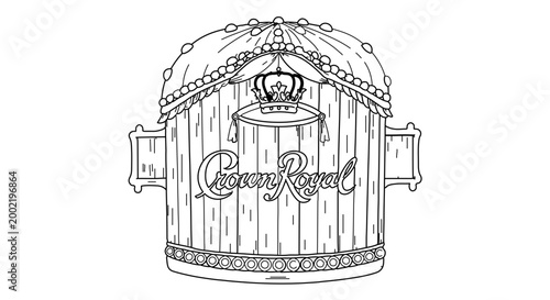 Crown royal logo outline drawing