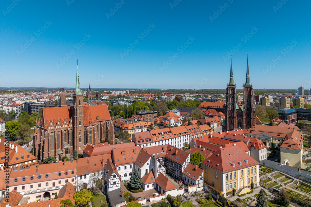 Fototapeta premium Ostrow Tumski in Wrocław, Poland