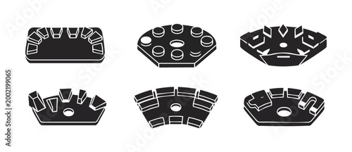 Industrial Machine Parts Isometric Icons Set, Mechanical Components and Manufacturing Tools, Precision Engineering Hardware Graphics for Technical Blueprints, Factory Equipment Vector Shapes Collectio