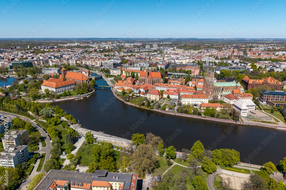 Fototapeta premium Ostrow Tumski in Wrocław, Poland