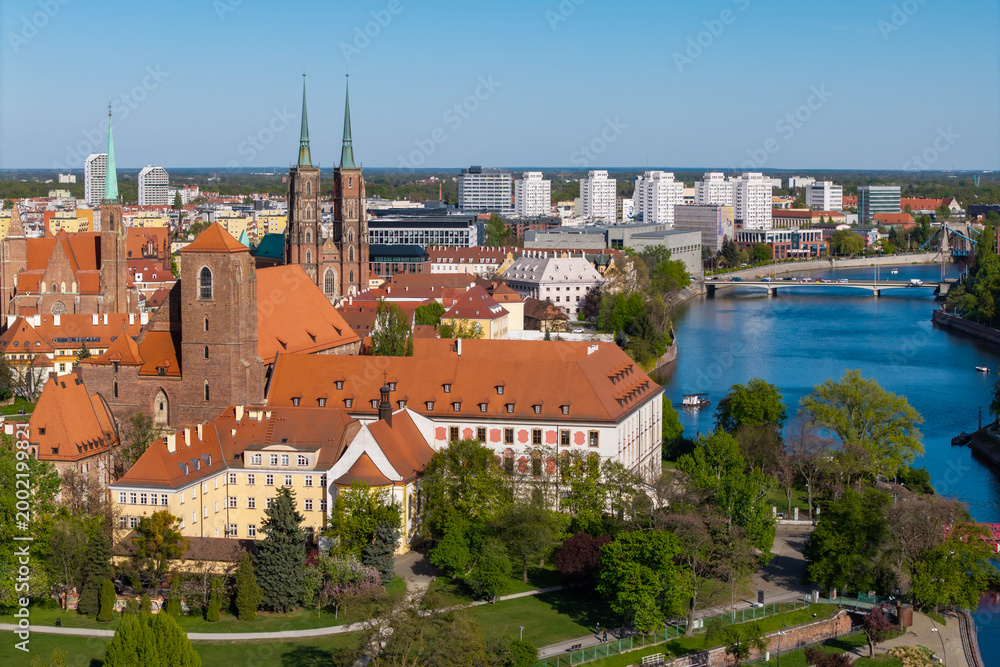 Fototapeta premium Ostrow Tumski in Wrocław, Poland