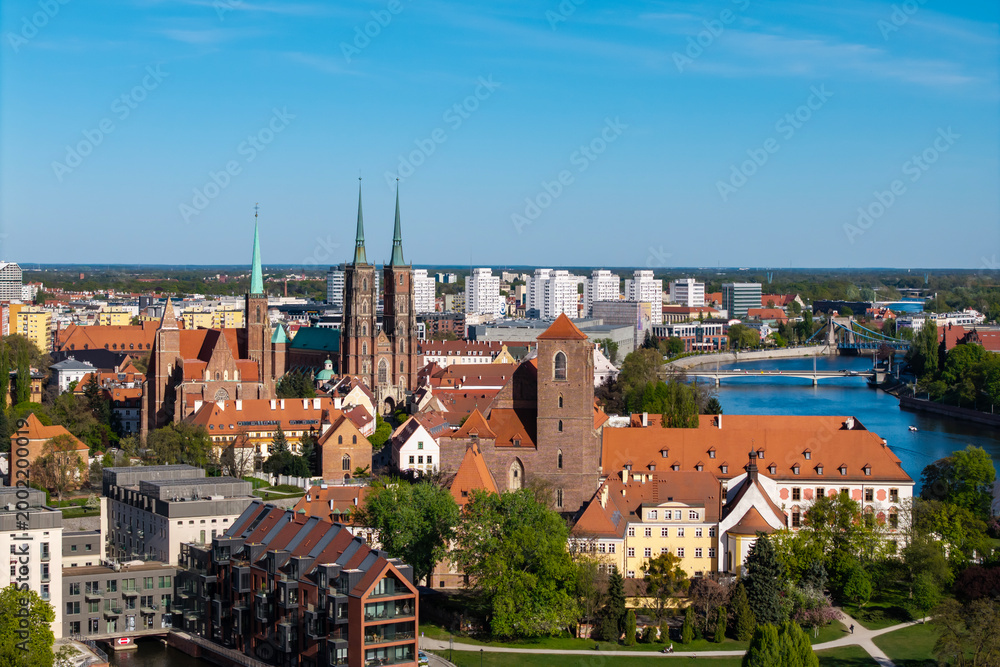 Fototapeta premium Ostrow Tumski in Wrocław, Poland