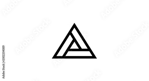 Abstract geometric triangle logo design concept.