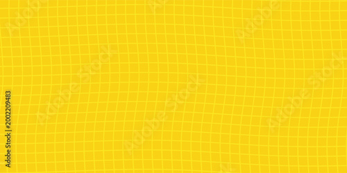 Photos Hand Drawn yellow plaid with simple Vector Pattern of organic lines