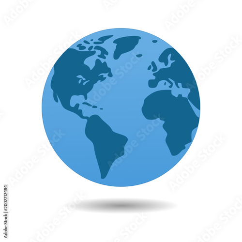 blue globe icon earth icon with background 