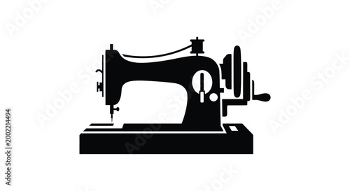 sewing machine silhouette on white background high quality professional detailed modern elegant stylish clean crisp vibrant colorful digital creative innovative contemporary