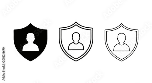 Three shield icons with people protected bnmrew ai