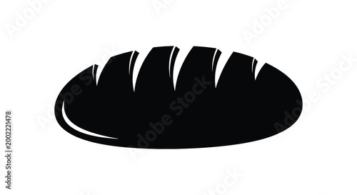 loaf of bread silhouette on white background high quality professional detailed modern elegant stylish clean crisp vibrant colorful digital creative innovative