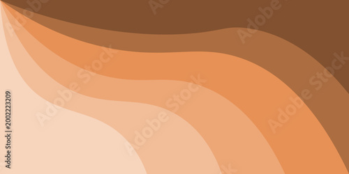 Abstract brown layered background with smooth curved shapes and earthy tones. Elegant and natural style for branding, packaging, and modern templates.