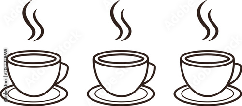 Black and white minimal hot chocolate cup set
