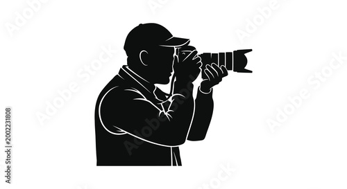 photographer holding camera silhouette high quality professional detailed modern elegant stylish clean crisp vibrant colorful digital creative innovative contemporary premium stunning