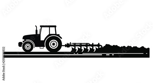 tractor with plow silhouette high quality professional detailed modern elegant stylish clean crisp vibrant colorful digital creative innovative contemporary premium stunning